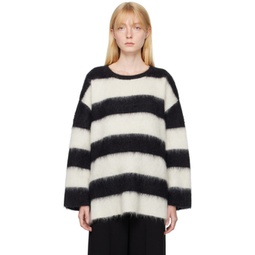 Black & Off-White Oversized Sweater 232476F096002