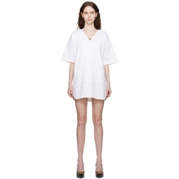 White Hooded Minidress 231476F052010
