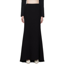 Black Couture Maxi Skirt 232476F093001