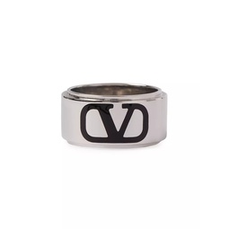 VLogo Signature Metal And Enamel Ring