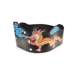 Dragon Embroidery Leather Belt