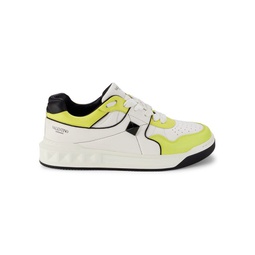 Colorblock Leather Sneakers