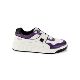 Colorblock Leather Sneakers