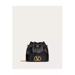 Mini Bucket Bag In Nappa With Vlogo Signature Chain