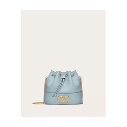 Mini Bucket Bag In Nappa With Vlogo Signature Chain