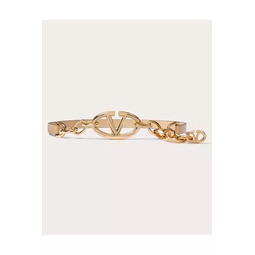 Vlogo Signature Shiny Calfskin Belt With Chain