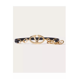 Vlogo Signature Shiny Calfskin Belt With Chain