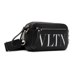 Black Small VLTN Zip Pocket Crossbody Bag 221807M170004