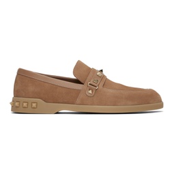 Tan Leisure Flows Loafers 241807F121002