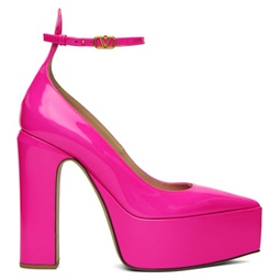 Pink Tan-Go Platform Heels 222807F122027