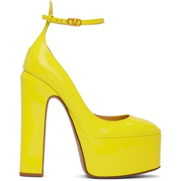 Yellow Tan-Go Platform Heels 231807F125187