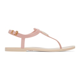 Pink VLogo Flat Sandals 212807F124005