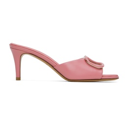 Pink VLogo Heeled Sandals 231807F125084
