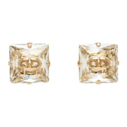 Gold VLogo Earrings 241807F022020