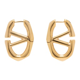 Gold VLogo Boldies Earrings 241807F022011