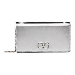 Silver VLogo Signature Wallet Bag 241807F048009