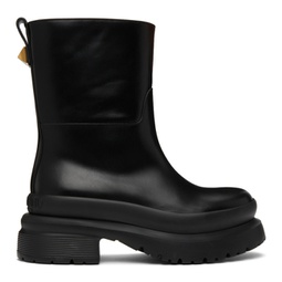 Black Roman Stud Boots 212807F113038