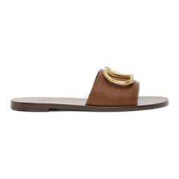Brown VLogo Sandals 232807F124010