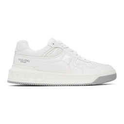 White One Stud Low-Top Sneakers 212807F128000