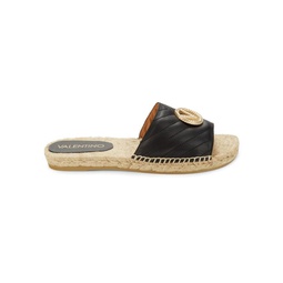 Clavel Quilted Espadrille Flat Sandals