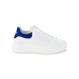 Fresia Studded Leather & Suede Platform Sneakers