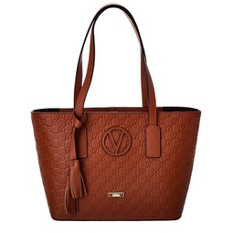 prince medallion leather tote