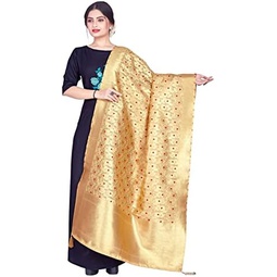 Vardha Womens Dupatta For Indian wear Scarf Shawl Wrap Banarasi Art Silk Woven Only Dupatta for Kurti & Salwar Suit