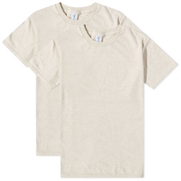Velva Sheen 2 Pack Plain T-Shirt Oatmeal