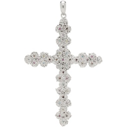 Silver VC044 Large Multi Stone Cross Pendant 241882M145028