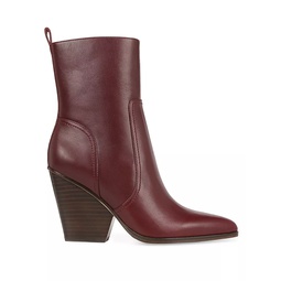 Logan 90MM Leather Ankle Boots