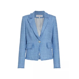 Hosanna Cotton-Blend Tweed Blazer
