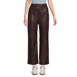 Arcello Leather High Rise Pants