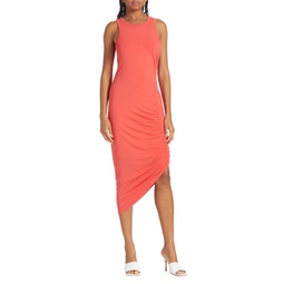Haylee Ruched Asymmetric Dress