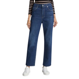 Joey High-Rise Stretch Straight Ankle Jeans