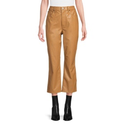 Carly Flare Faux Leather Pants