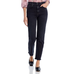 Joey High Rise Ankle Straight Jeans in Vanishing
