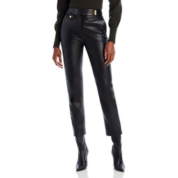 Renzo Leather Ankle Pants