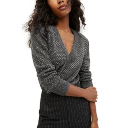 Pablah V Neck Dotted Sweater