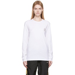 White Medusa Long Sleeve T Shirt 222653F110004