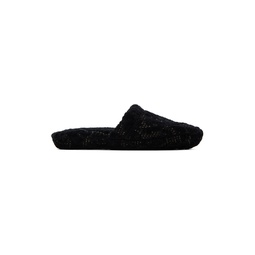 Black Barocco Slippers 241653F121008