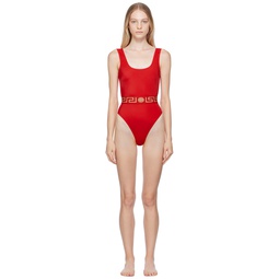 Red Greca Swimsuit 232653F103027