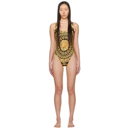 Black   Gold Barocco Swimsuit 241653F103018