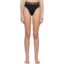 Black Greca Border Bikini Bottom 231653F105004