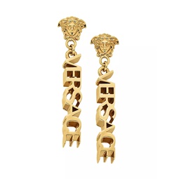 Versace Goldtone Drop Earrings