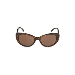 54MM Tortoiseshell Cat Eye Sunglasses