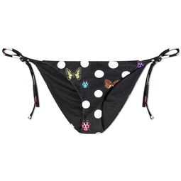 Versace Polka Dot & Ladybug Bikini Bottoms Black