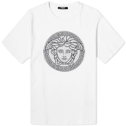 Versace Embroidered Medusa T-Shirt Optical White
