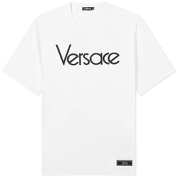 Versace Tribute Embroidered Tee White