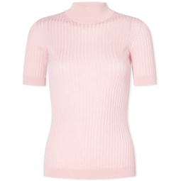 Versace High Neck Knitted Top Pale Pink