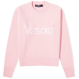 Versace Knitted Logo Jumper Pale Pink